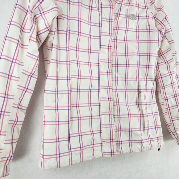 The North Face Jacket Womens Small White Hooded Hyvent Light Weight - Picture 3 of 16